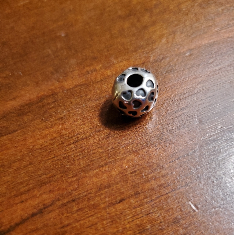 Pandora silver clip hearts charm/PRICE FIRM!